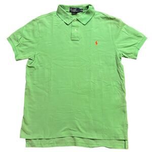 Vintage Polo Ralph Lauren Lime Green Cotton Polo Men's Large*
